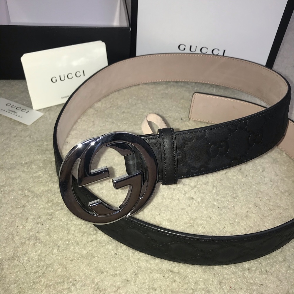 Gucci Guccissima Leather designer belt